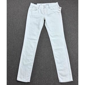 NEW Vans Girls Skinny Denim Jeans White Size 9 Skater Outdoor Slim‎ Fit